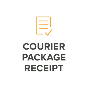 COURIER PACKAGE RECEIPT service